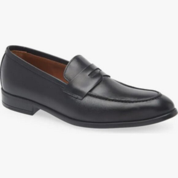 Bruno Magli Men\'s Black Leather Ricci Penny Loafer. Sz: 9 main image 8